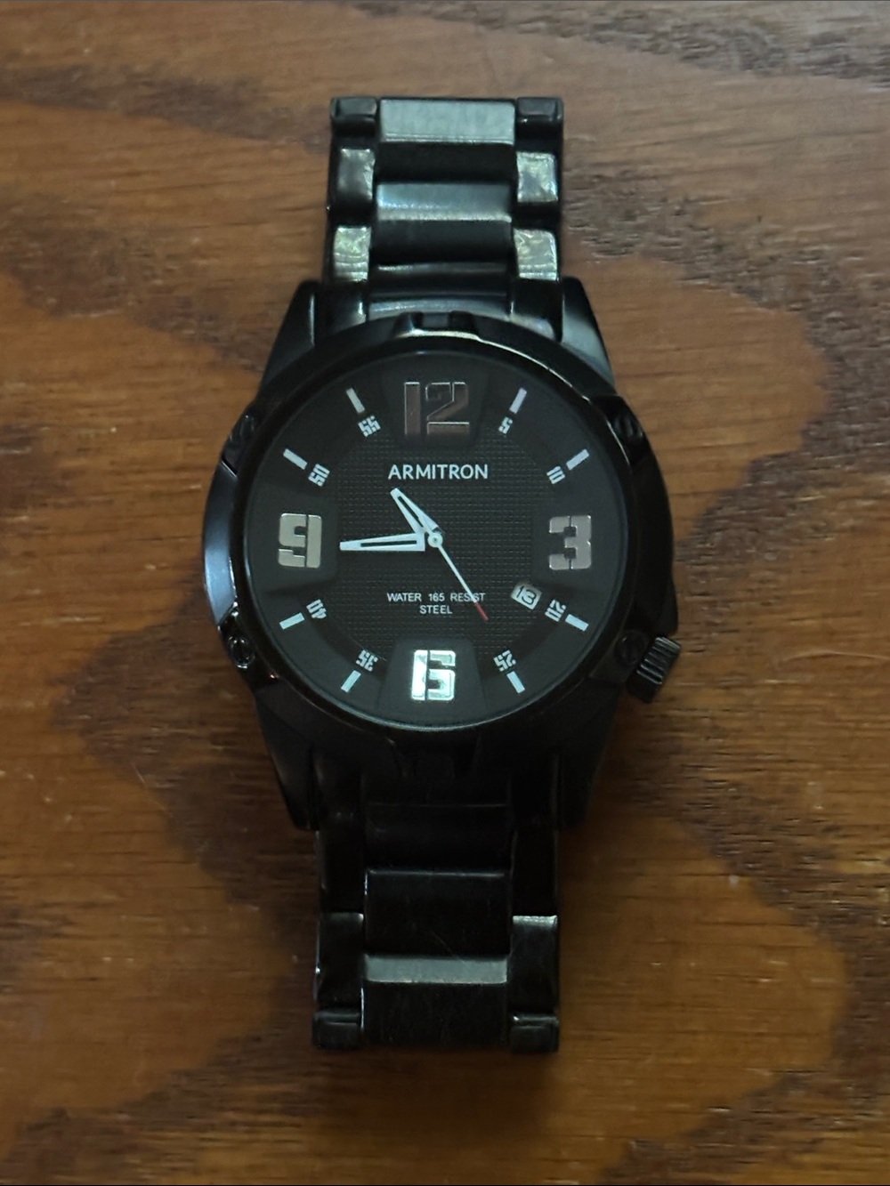 Armitron Black Men's Stainless Steel Bracelet Watch